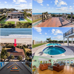 ﻿Posh Ocean Front: Huge Private Pool, Yard, Spa, Patio & Deck, BBQ, Game Room with 4 En-Suite Bathrooms